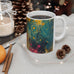 Vibrant Abstract Ceramic Mug - 11oz & 15oz, Perfect for Coffee Lovers