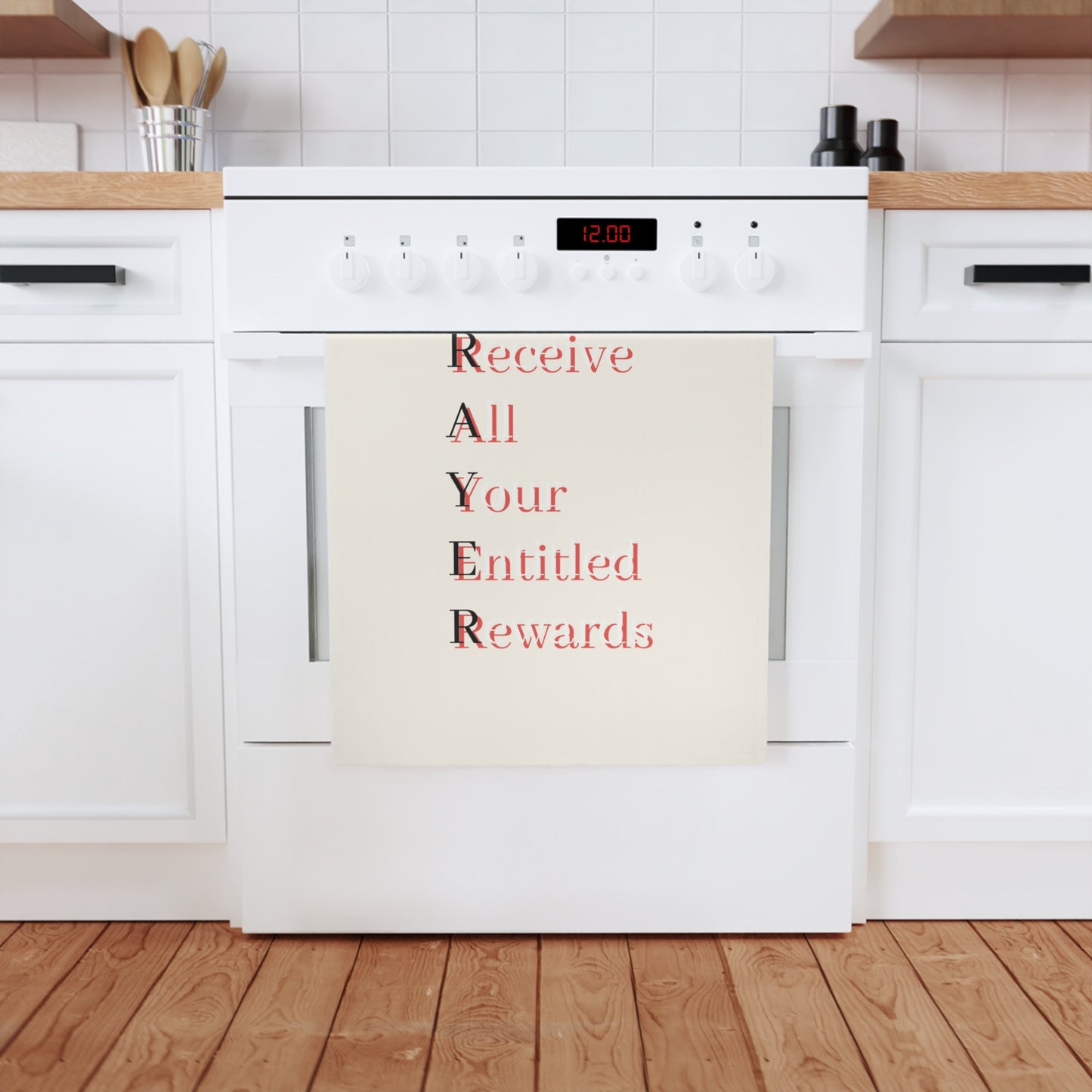 Inspirational 100% Organic Cotton Tea Towel - PRAYER Design