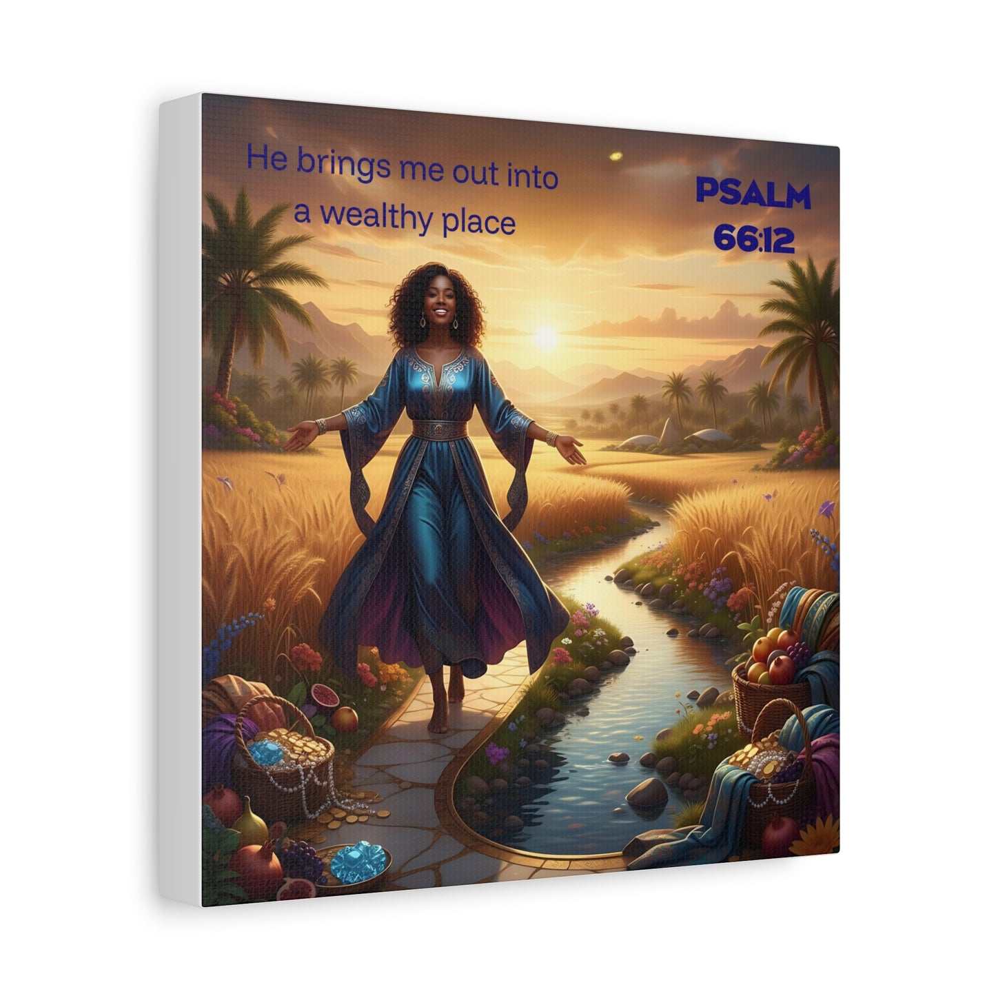 Inspirational Wall Art, Uplifting Wall Art, Religious Decor, Home Blessings, Faith-Based Gift, Psalm 66:12