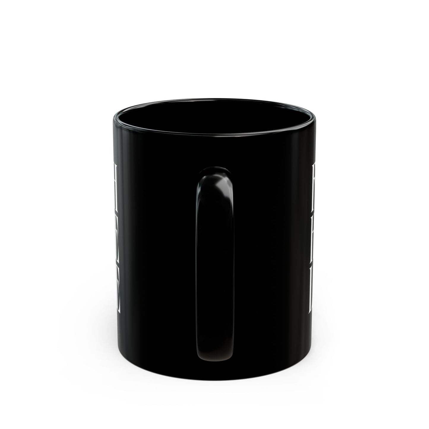 Inspirational Faith Hope Love Black Mug - 11oz & 15oz Ceramic Coffee Cup