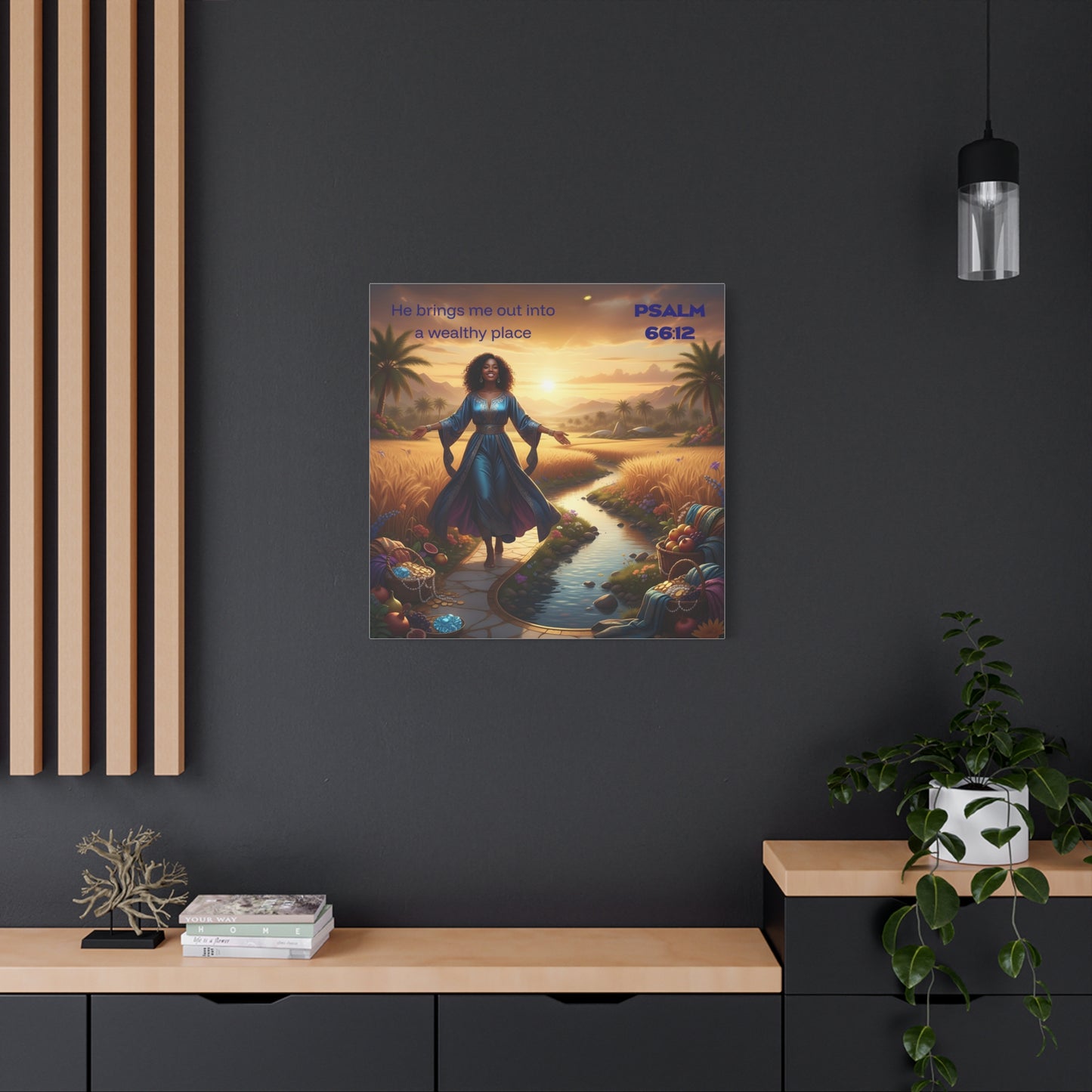 Inspirational Wall Art, Uplifting Wall Art, Religious Decor, Home Blessings, Faith-Based Gift, Psalm 66:12