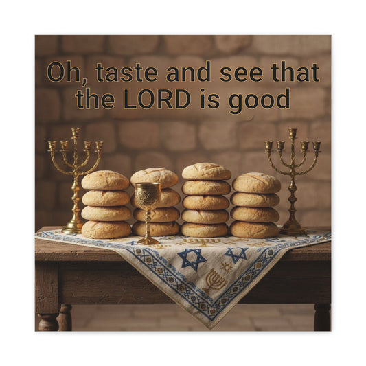 Inspirational Wall Art, Religious Decor, Kitchen or Dining Room, Gift for Hostess, Hanukkah Decoration, Faith-Based Home