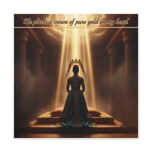 Inspirational Wall Art, Motivational Wall Decor, Crown of Gold, Home Decoration, Gift for Her, Spiritual Art