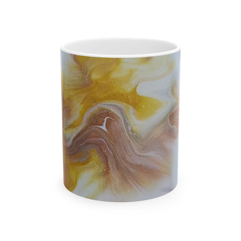 "Faith" Fruit of the Spirit series - Acrylic pour design - Elegant Abstract Swirl Ceramic Mug - 11oz & 15oz Coffee Cup for Tea and Hot Beverages