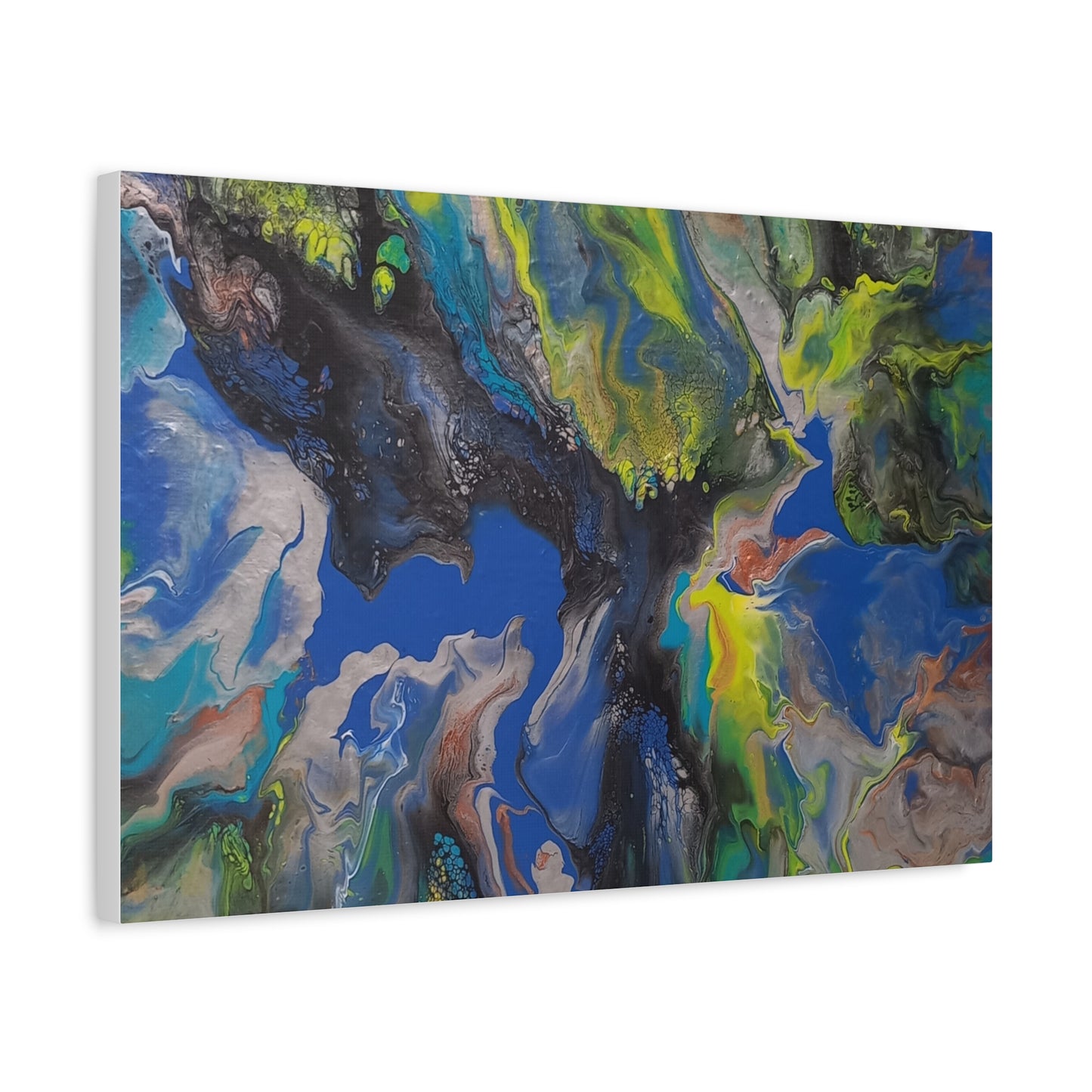Abstract Ocean Flow Matte Canvas Wall Art, Stretched 1.25"
