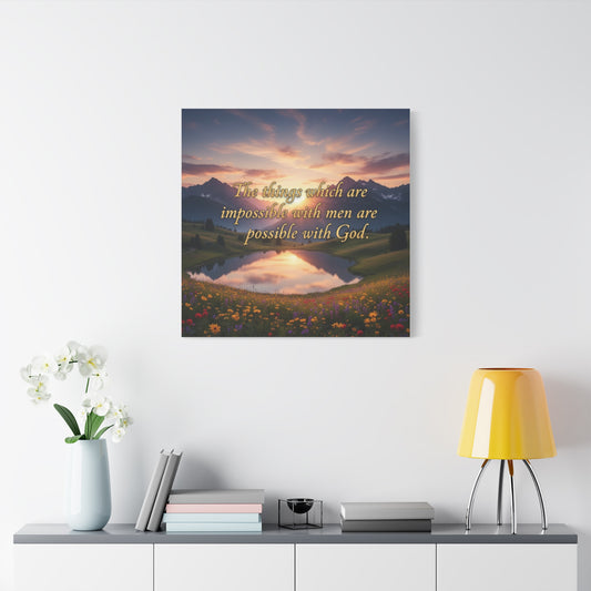 Inspirational Canvas Print, Motivational Wall Art, Nature Decor, Home Office Decor, Gift for God Lovers, Faith Wall Hanging
