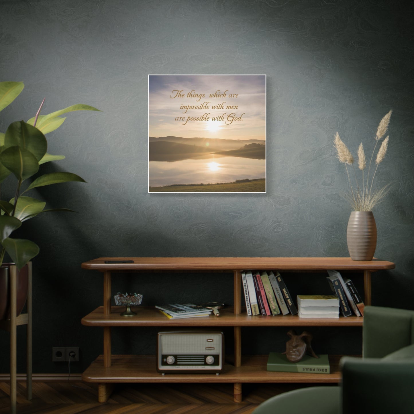 Inspirational Canvas Art Print, Stretched Wall Decor, Positive Quote Home Decor, Faith-Based Gift, Motivational Wall Art