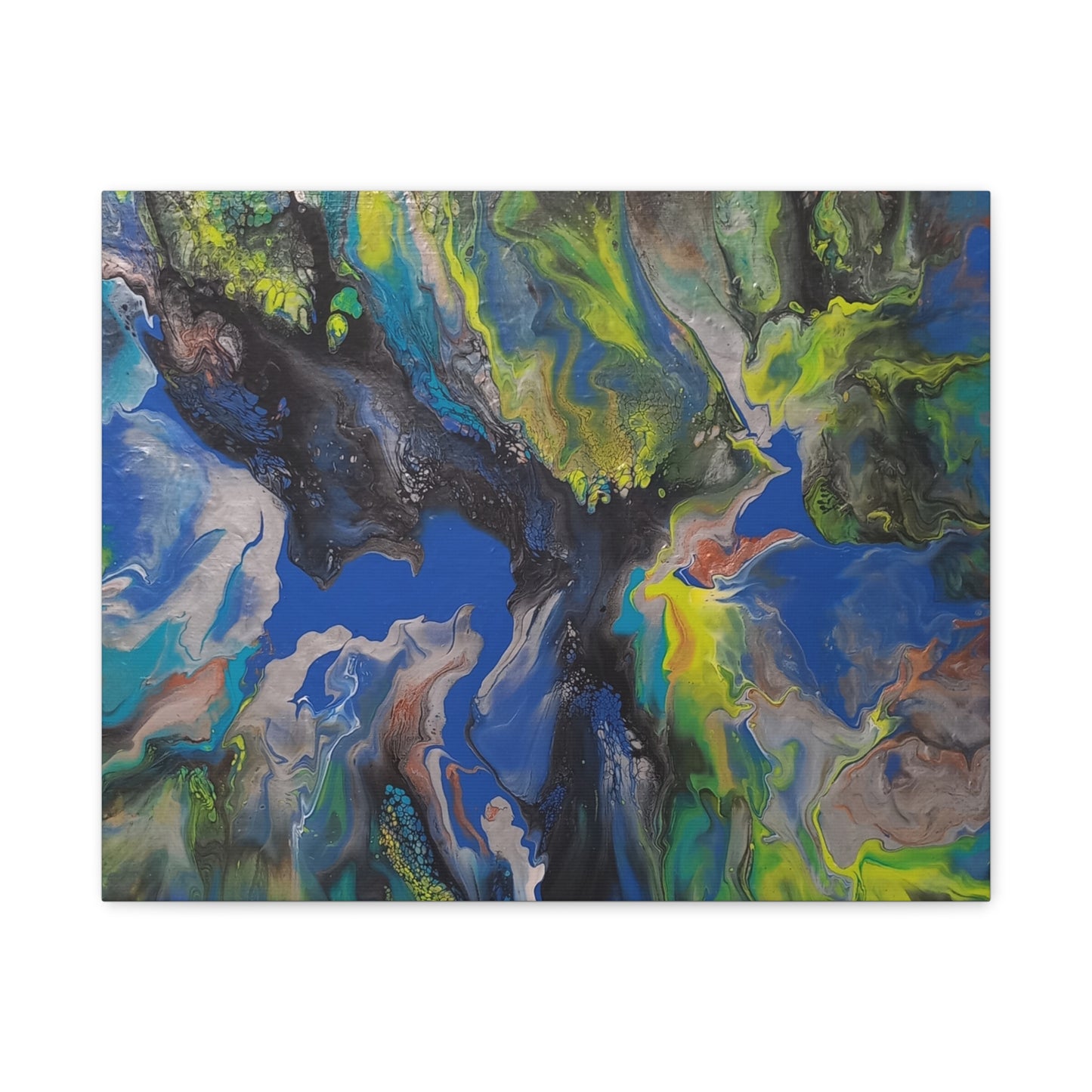 Abstract Ocean Flow Matte Canvas Wall Art, Stretched 1.25"