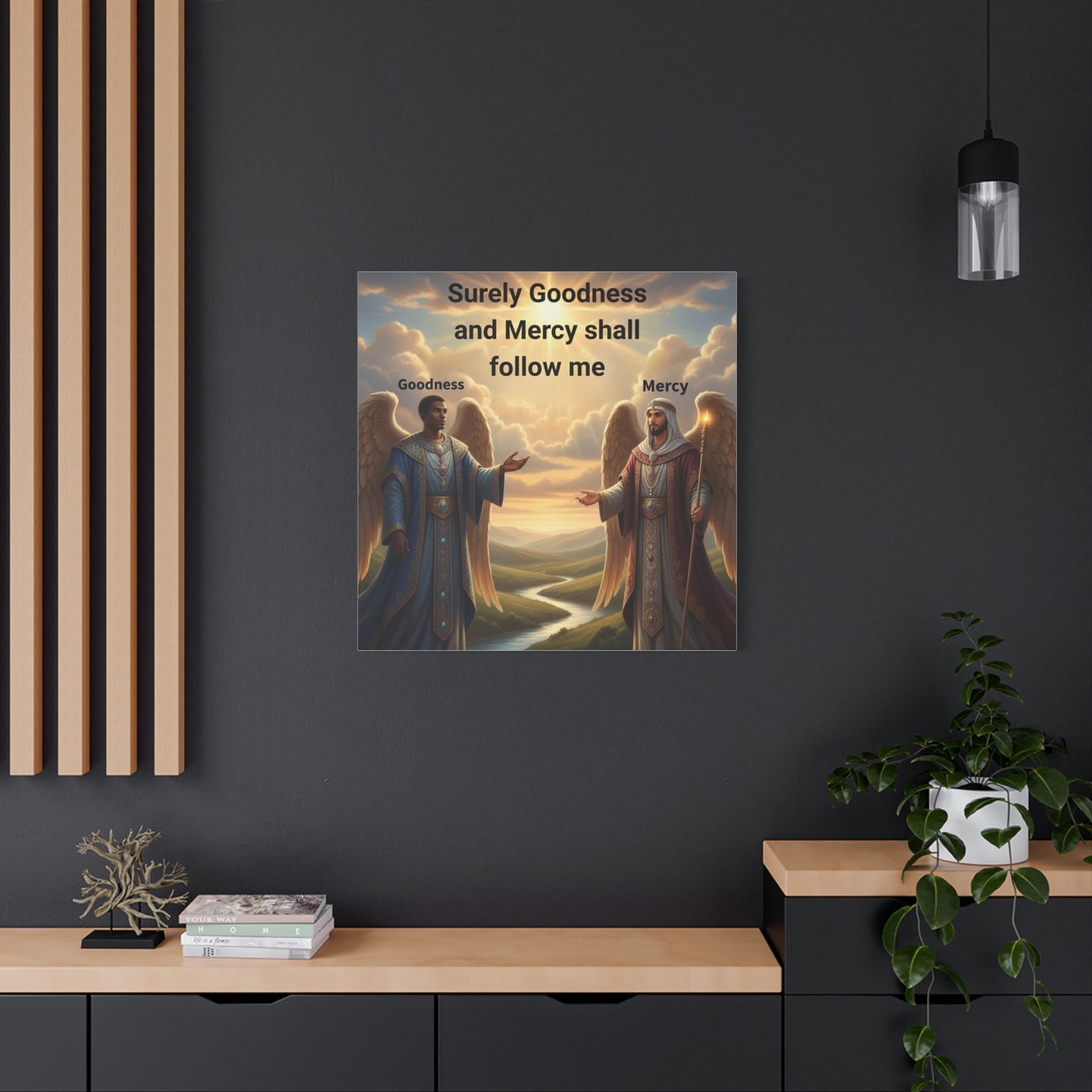 Motivational Wall Art - Inspirational Decor, Home Blessing, Godly Angels Print, Spiritual Gifts, Religious Wall Art