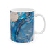 Artistic Blue Marble Ceramic Mug - Perfect for Coffee Lovers