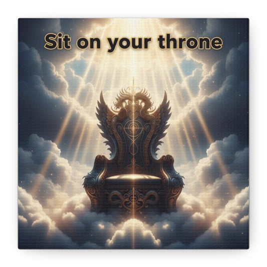 Majestic Canvas Wall Art, Throne Decor, Inspirational Artwork, Home Decor, Spiritual Wall Art. Motivational Wall Art